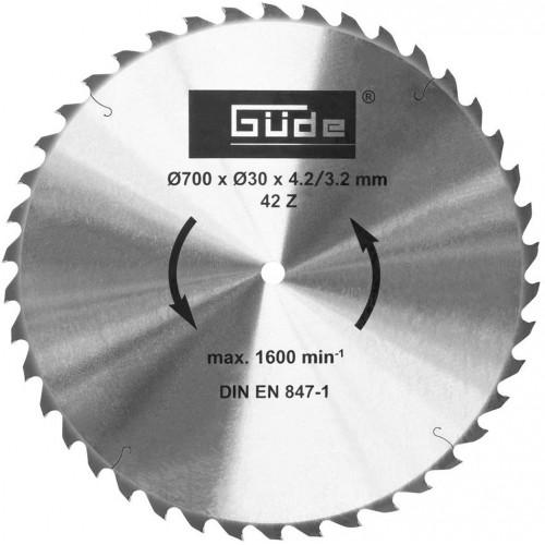 GÜDE 700x30x4,2 - 42Z/N Pilový kotouč 1859 GÜDE 700x30x4,2 - 42Z/N Pilový kotouč 1859